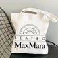 M-Max MaraS Brand Storage Bags Canvas Tote Bag Double-Sided Print Lightweight Shoulder Shopping Handbag for Daily Use