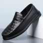 Men's Slip-On Loafers, Comfortable Soft Sole Business Leather Shoes, Breathable Anti-Slip Outdoor Casual Shoes-HT509