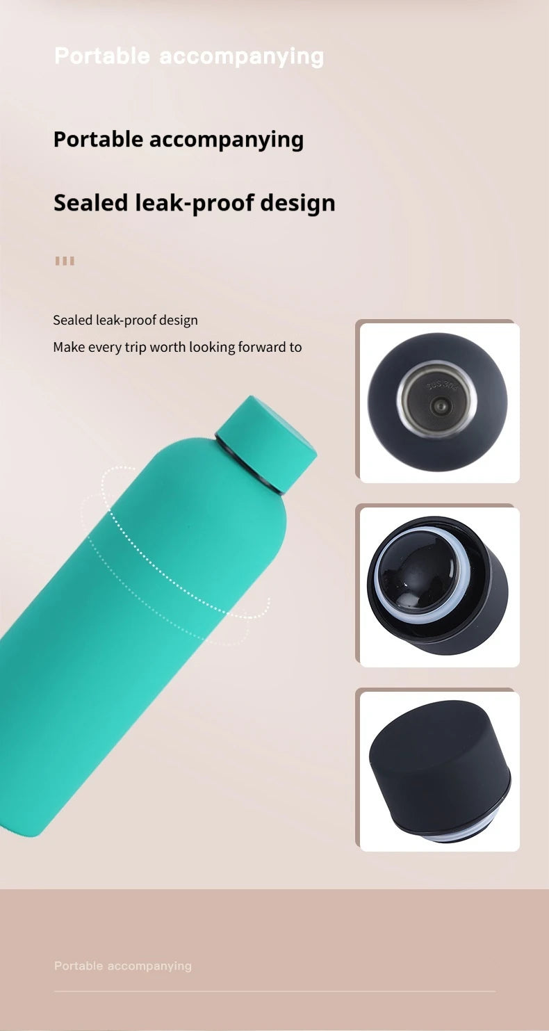 350-750ML Stainless Steel Thermos Cup Portable Small Mouth Water Cup Travel Outdoor Sports Water Bottle Vacuum Flask Gym Kettle