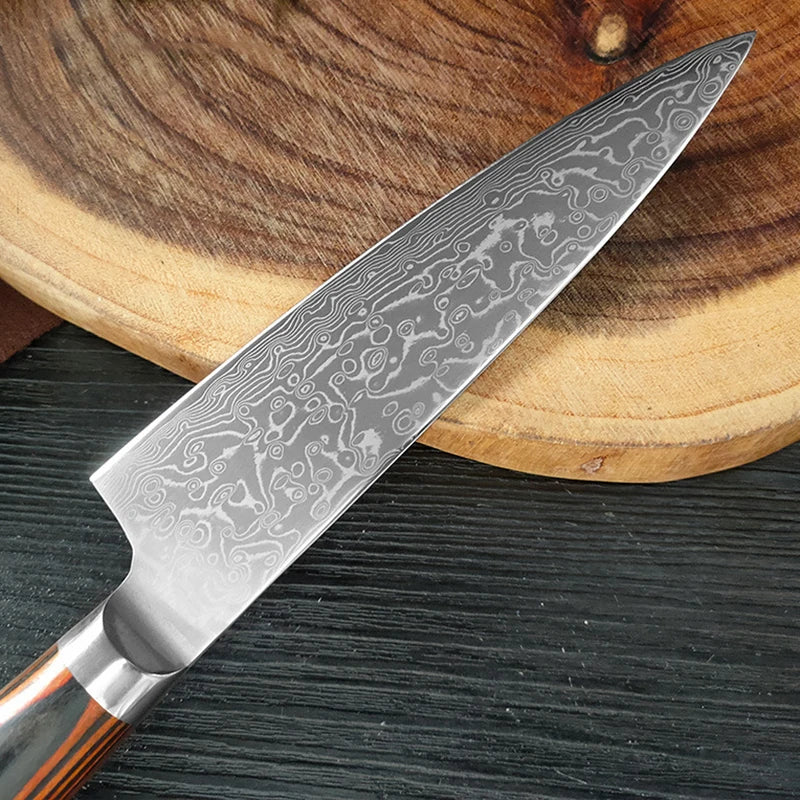 Damascus Steel Kitchen Knife Boning Steak BBQ Meat Cleaver Chef Utility Knife Paring  Kitchen Tools
