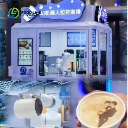 Customized AI Model Latte Art & Printing Robot Coffee Barista Vending Machine Commercial Automatic Coffee Equipment