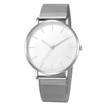 Ultra-thin Fashion Watch Women Luxury Metal Mesh Belt Ladies Quartz Wristwatches Minimalist Elegant Woman Watches reloj mujer