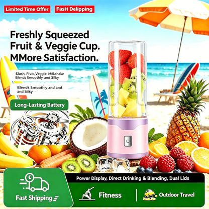 18 Blades Juicer Portable USB Blender Electric Travel 400ML Juicer Cup For Smoothie Milkshake Outdoor Kitchen Mini Mixer Tool