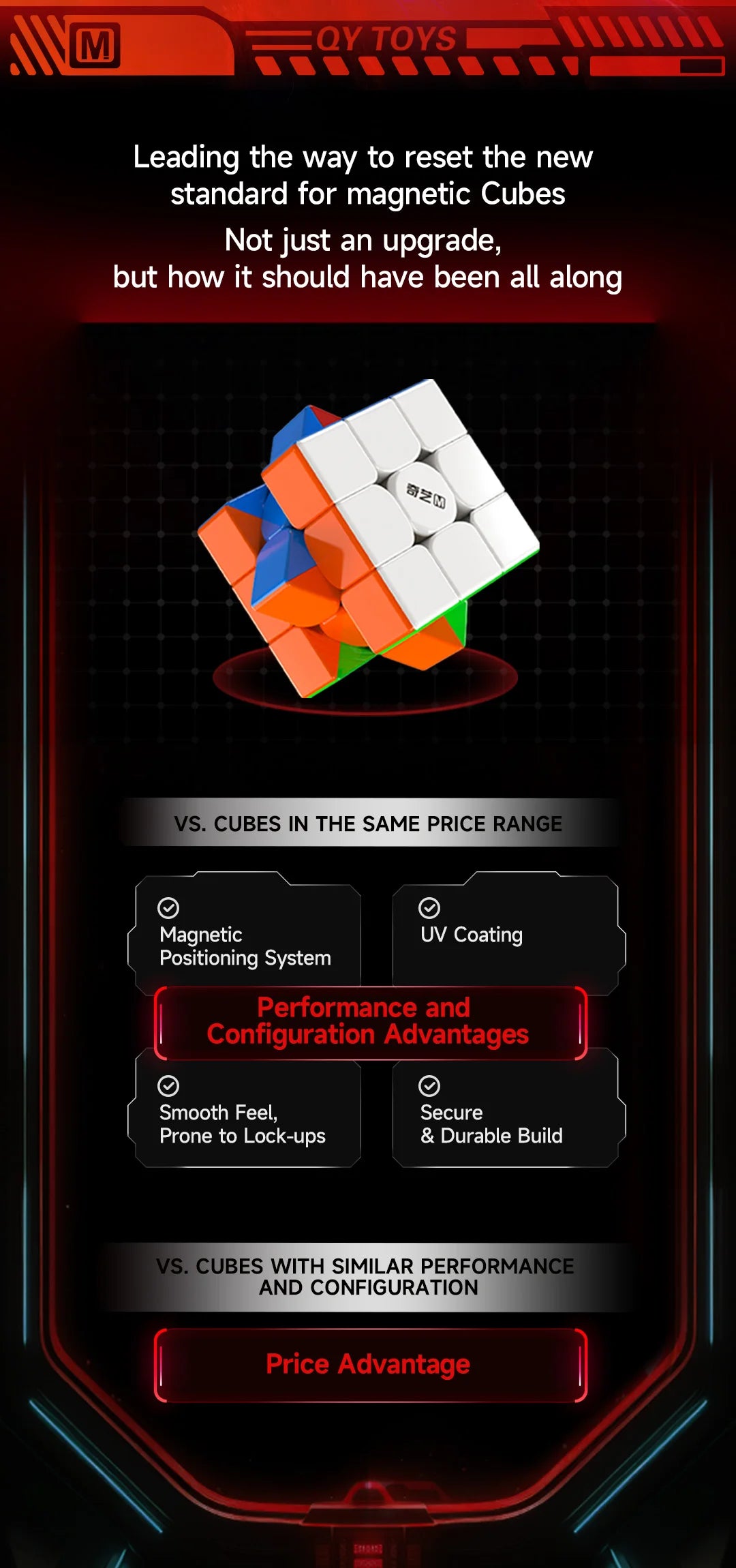 QiYi Warrior Magic Cube 3x3 Magnetic UV Educational Puzzle Magic Cube Toys For Children Kids Gift Toy Cubo Magico