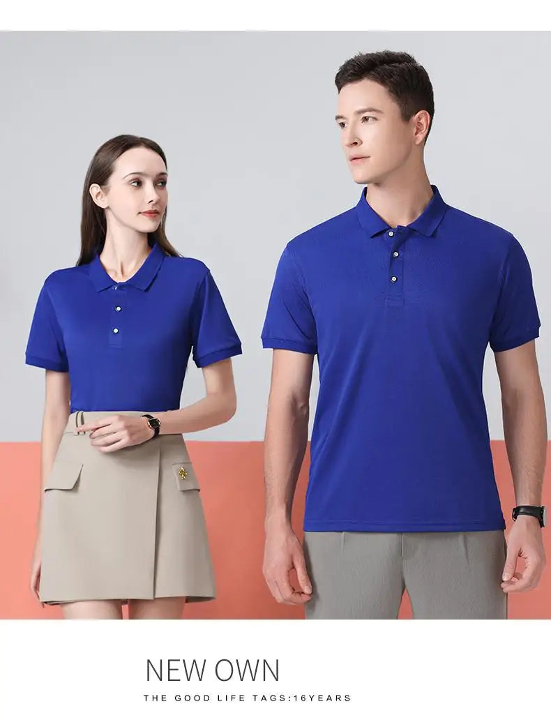 2025 Summer Causal Polo Shirt Custom Logo Printed Text Picture Brand Embroidery Personal Design Breathable Men And WomenTops
