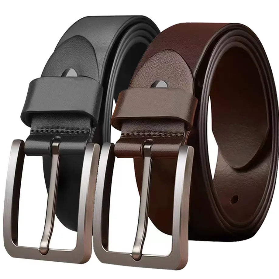Classic Alloy Pin Adjustable Alloy Buckle Belts for Jeans Unisex Men Women Belt Business PU Leather Belts Waist Straps Belts