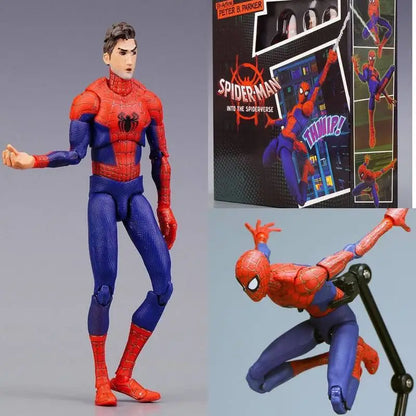 In-Stock Spider-Verse SV-ACTION Peter B.Parker KO Articulated Action Figure Desktop Ornament Trendy Surprise Toy Gift for Boys