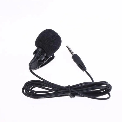 1 Pc Hands-free Condenser Clip-on Lapel Mic 1.5 Meters Mini Portable Lavalier Wired 3.5mm Microphone For Phone And Laptop PC