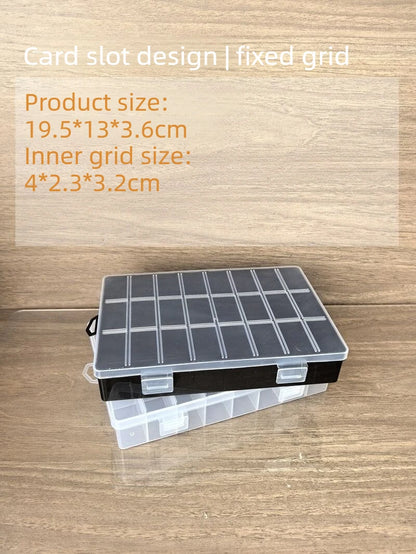 Clear 24-Compartment Plastic Organizer Boxs Dustproof Storage for Crafts Beads Jewelry Small Accessories Home Storage