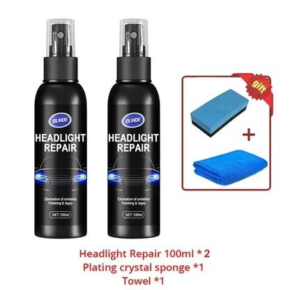 Scratch remover for repairing headlights, polishing agent for car headlights, polishing solution for repairing headlights