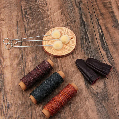 Leather Craft Tool Kit Leather Hand Sewing Repair Kit Stitching Punch Carving Work Groover Set DIY Tool Set Professional