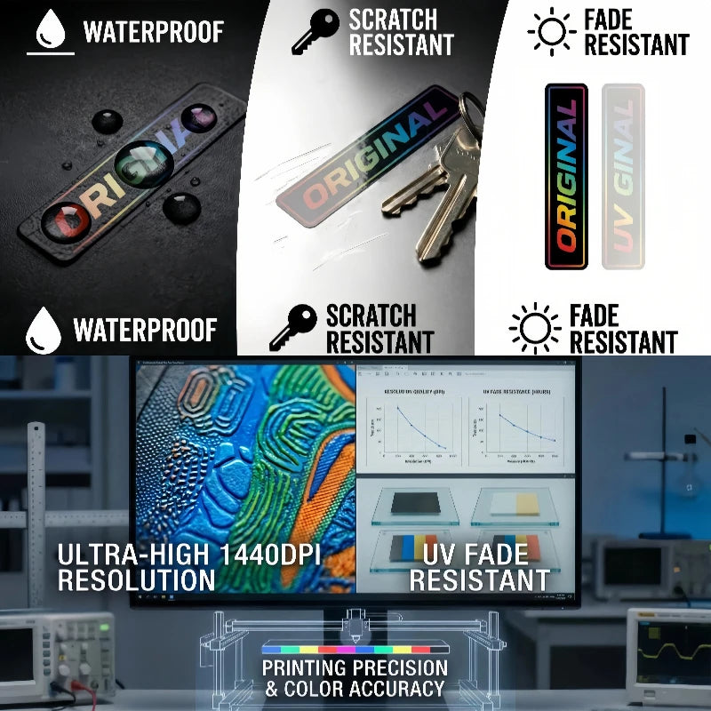 50pcs Custom Stickers Logo Personalized Sticker Wedding Labels 3D Transfer UV DTF Customized Waterproof Name DIY Gift Car Bottle