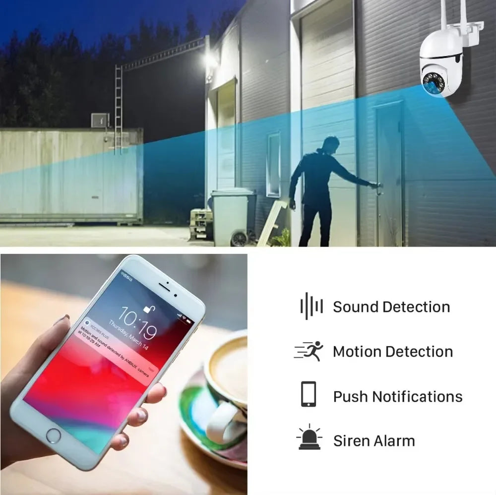 v360 pro WiFI IP Smart Camera 8MP HD Color Night Vision Wireless Home Security Camera 2-Way Sound And Motion Push Notification