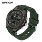 SANDA Luxury Ms LED Digital Sport Watch Fashion Casual Gold Wrist Watch Women Girl Military Waterproof Quartz Wristwatches 6062