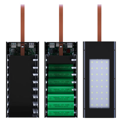 40*18650 DIY Power Bank Case Batteries Power Box Regular/PD Camping light Version Power Bank Shell  Batteries Power Shell