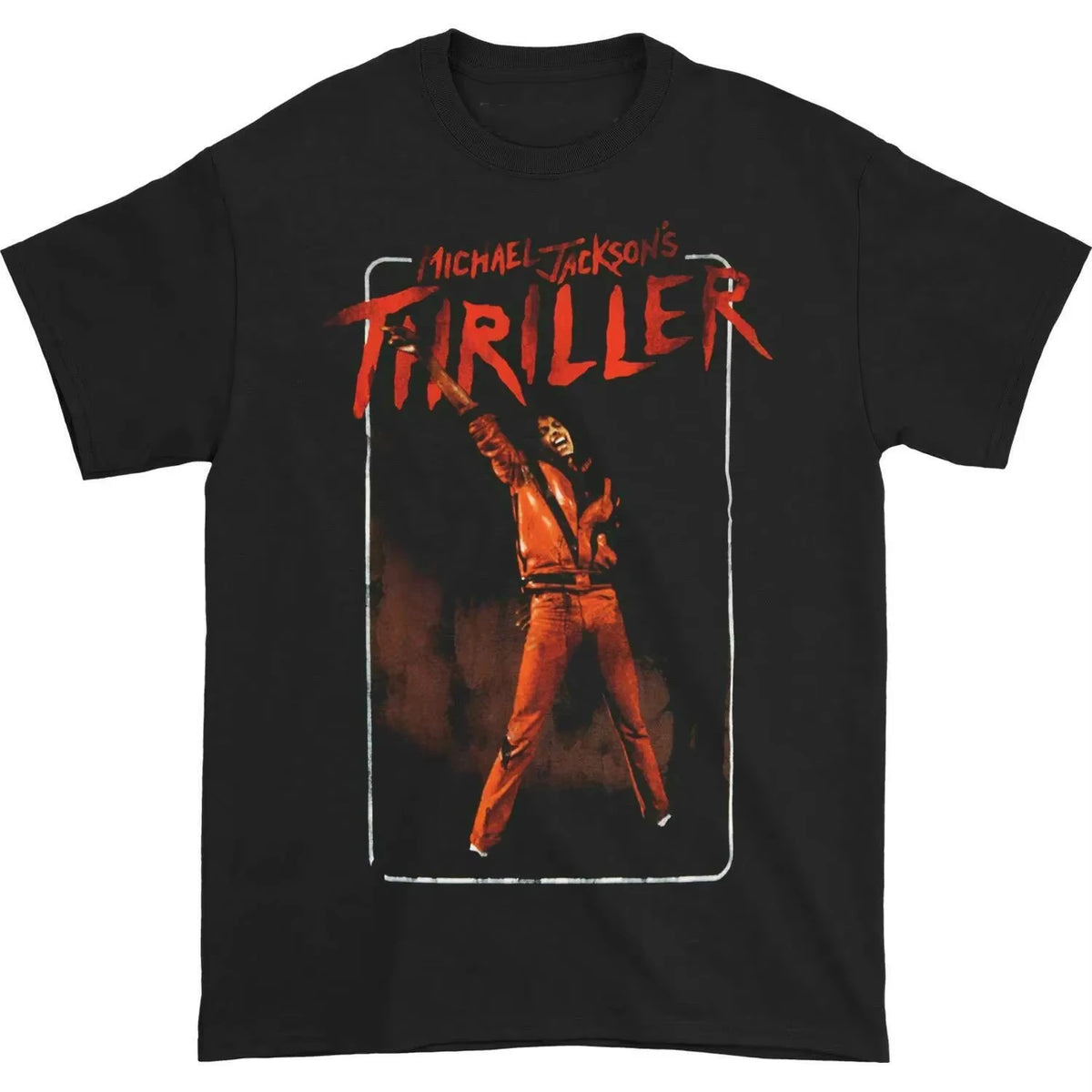 Michael Jackson Thriller Cotton TShirt Retro Streetwear Hip Hop Black Men's Clothing Women Clothing Tee 2026 Summer New T Shirt