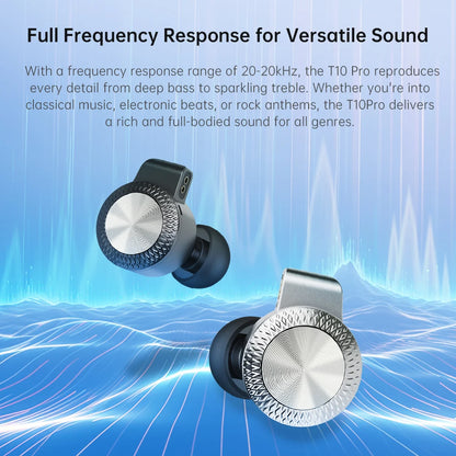 ARTTI T10 PRO New 14.2mm Planar Driver Textured Bass In-Ear HiFi Earphone Wired IEMs Monitors 0.78mm 2pin 2-in-1 Plug Connector