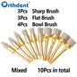 10Pcs Dental Polishing Brush Flat Sharp Bowl Type Aluminum Polisher RA 2.35mm Fit for Contra Angle Handpiece Dentistry Lab Tool