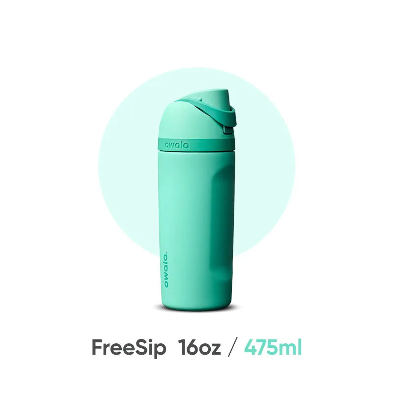 Owala Freesip insulated cup new straw cup stainless steel water cup portable cup 475ml，BPA-Free，16oz