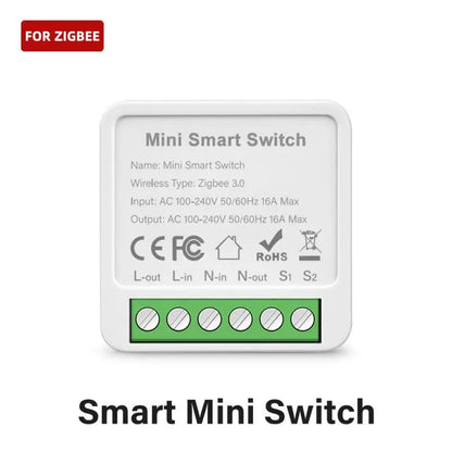 Zigbee Tuya Smart WiFi Switch DIY 2-way Control EWelink Mini Light Switches Module Power Metering Breaker For Alexa Google Home