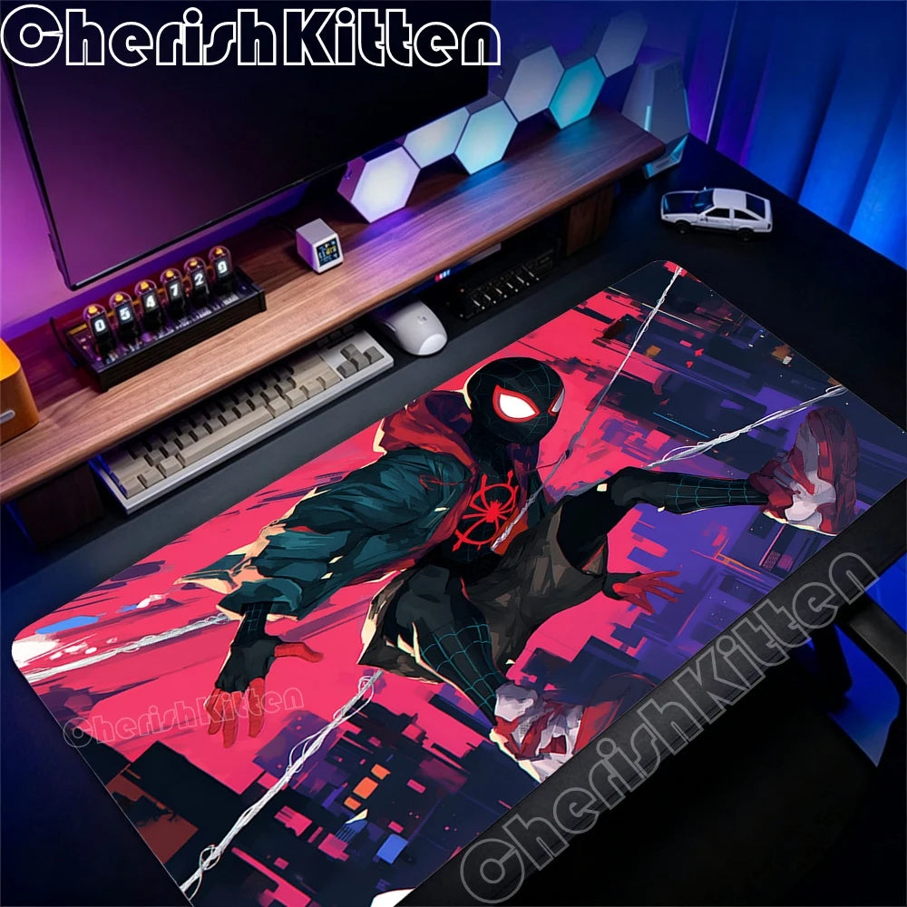 Spider-Man Mouse Pad Laptop HD Anime XXL Keyboard Pad Gamer Cabinet Mousepad PC Gaming Accessories Desk Mat Rubber Big Carpet