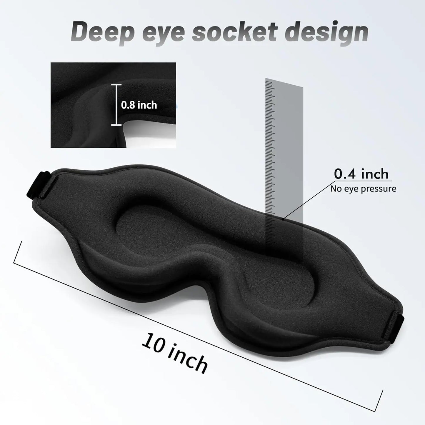 Sleep Eye Mask for Men Women, Lash Extensions 3D Sleeping Mask, Travel Blackout Night Blindfold Eye Shade Cover with Adjustable