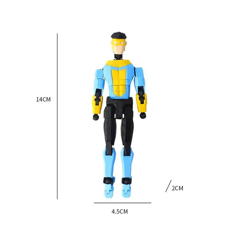 3d Printed Blue-Masked Invincible T13 Dummy13 Multi-Jointed Movable 3d Printed Shapeshift Toys Action Figure Custom Toy