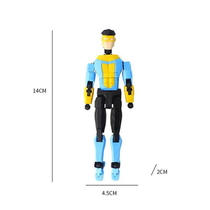 3d Printed Blue-Masked Invincible T13 Dummy13 Multi-Jointed Movable 3d Printed Shapeshift Toys Action Figure Custom Toy