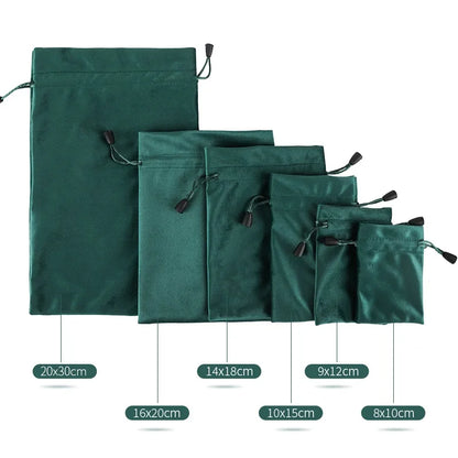 1pcs Gift Cloth Bags with Drawstring New Year Wedding Easter Package Pouches Soft Touching Jewelry Velvet Bag