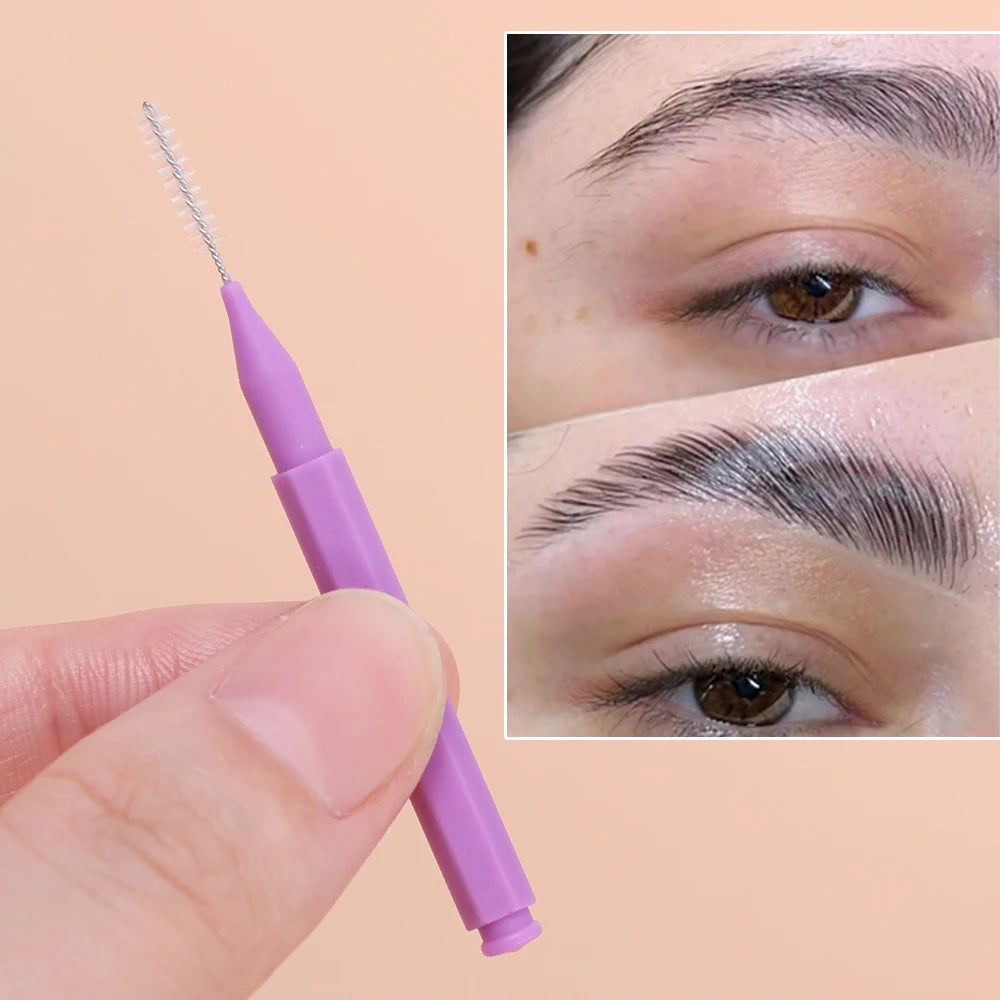 20/50PS Portable Mini Eyebrow Brushes Disposable Eyelash Brow Lifting Brush Applicators Lash Extension Comb Beauty Makeup Tools