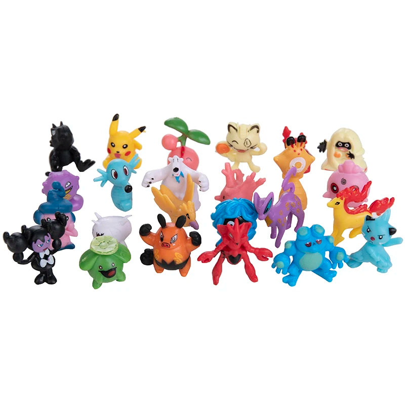 24-144Pcs Pokemon Anime Acition Figure Pikachu Model Ornamental Decoration Mini Model Doll Toy Christmas Birthday Gifts