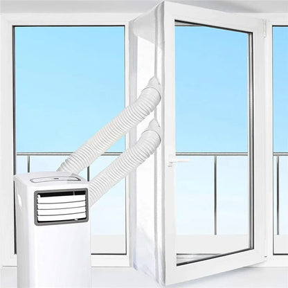 Universal Window Seal, Portable, Air Conditioner And Tumble Dryer with Zip and Adhesive Fastener Works,Waterproof Window Seal