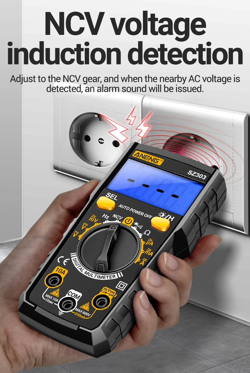 ANENG Digital Multimeter Professional Tester SZ303 AC/DC Voltage Resistance High Precision Professional Electrical Detection Too