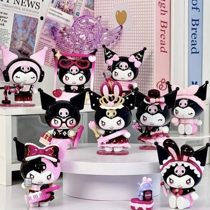 Sanrio Kuromi Sparkling Idol Series Cartoon Blind Box Toy Creative Personalized Desktop Ornaments Statue Model Surprise Gift Box