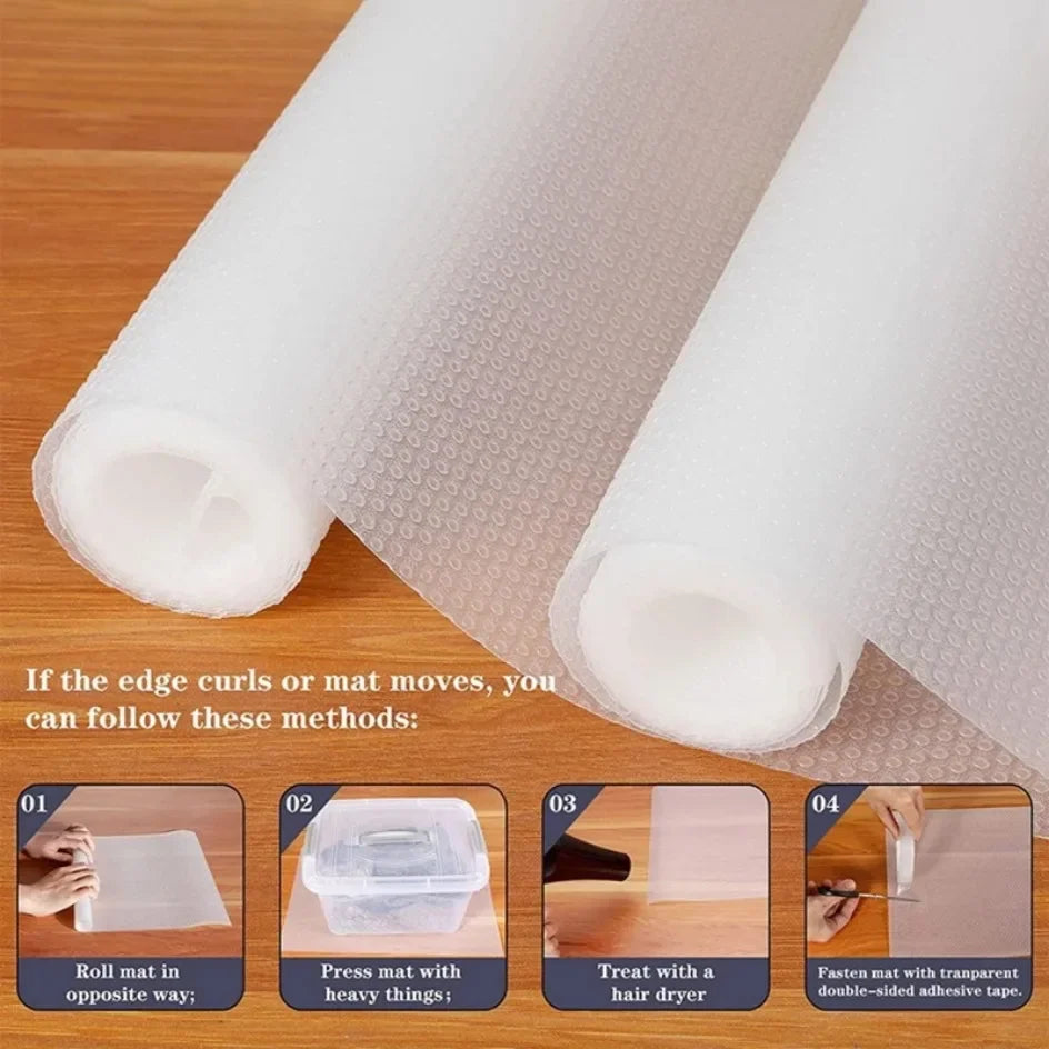 EVA Kitchen Cabinet Shelf Cover Liners Non Adhesive Table Drawer Mat Waterproof Closet Plastic Paper Anti Dirty Oil-proof Mat