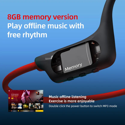 POLVCDG Bone Conduction Headset X7 IPX8 32GB Bluetooth 5.3 Wireless Headset with microphone Waterproof Swim 2023 New