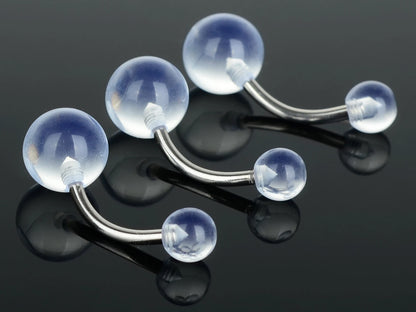 5pcs/lot Black White Sexy Belly Bars Body Piercing Button Ring Navel Barbell Jewerly Lip Piercing Unisex Fashion Jewelry