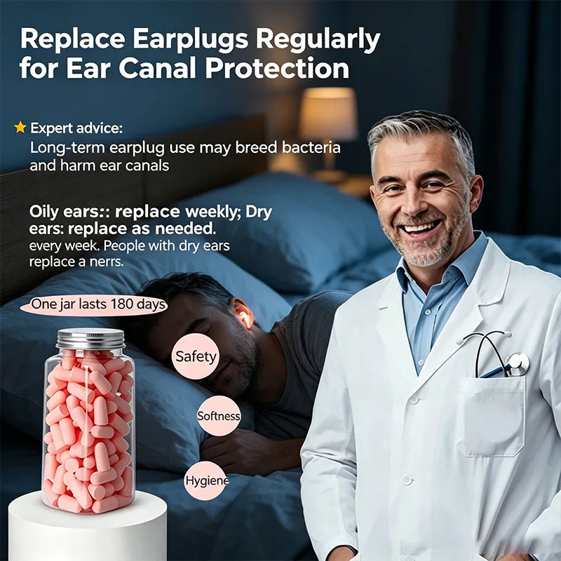 24-120PCS Earplugs for Sleep Anti-Noise Travel Sleep Noise Reduction Soft Foam Earplugs Anti-Noise Sleep anti Snoring Health