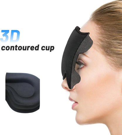 Sleep Eye Mask for Men Women, Lash Extensions 3D Sleeping Mask, Travel Blackout Night Blindfold Eye Shade Cover with Adjustable