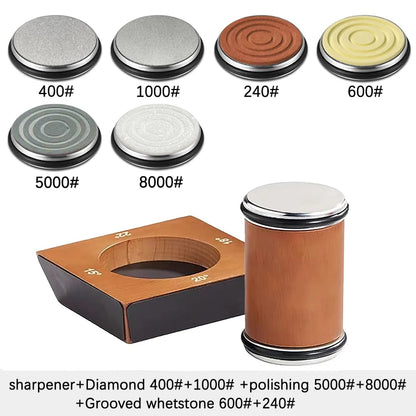 4 Angles Rolling Knife Sharpener Kit For Straight Edge Roller Knife Sharpening With Industry Diamonds Whetstone Chef Knife Set