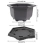 Rectangular Square Flowerpots Imitation Purple Clay Succulent Plants Pots Oval Pots Outdoor Garden Landscape Bonsai Pot Trays