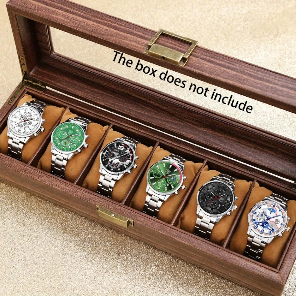 2 PCS/set  Men's Watches Fashion Sports Quartz Alloy Dial Strap Round Dial Quartz Movement Display Date Best Choice for Gift!
