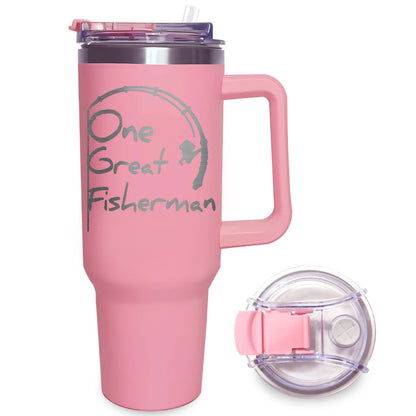 1200ML Stainless Steel Thermos Cup with Straw & Handle Ice Coffee Drink Vacuum Insulated Cup Car Travel Gym Outdoor Water Bottle