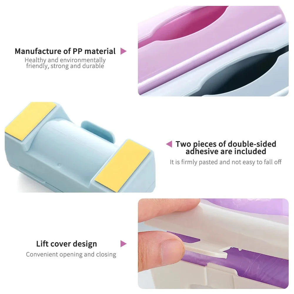 Trash Bags Storage Box Garbage Bag Dispenser for Kitchen Bathroom Wall Mounted Grocery Bag Holder Kitchen Plastic Bags Container