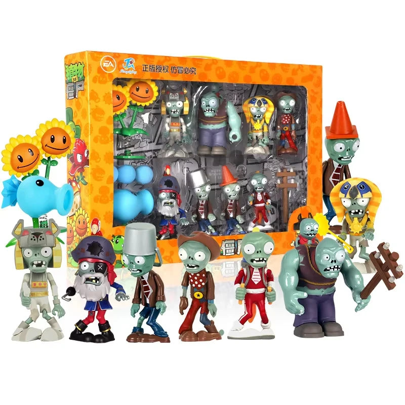 Plants VS Zombies 2 Playset Cactus Peashooter Coconut Cannon Genuine Game Scene Figure Ornaments Soft Silicone Birthday Gift boy