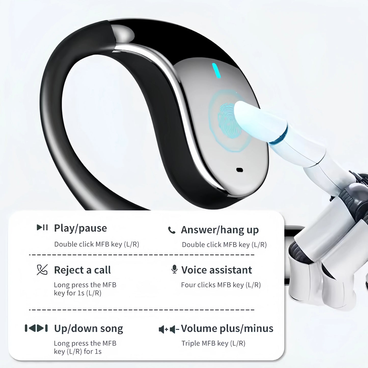 2026AI Smart Translation Headphones Sports Bluetooth Wireless Earbuds - Real-Time 144-Language Translator with Free Lifetime App