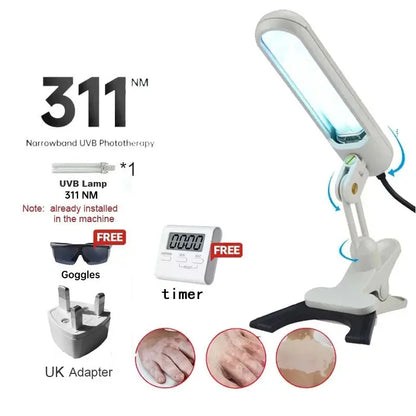 311NM UVB Phototherapy Lamp Device for Vitiligo Treatment UV NarrowBand Ultraviolet Light Therapy Psoriasis Spots Eczema