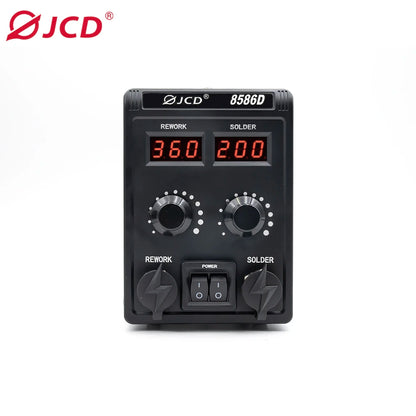 JCD 750W 8586D Soldering Station 2 IN 1 Hot Air Gun LCD Dual Digital Display Electric Soldering Iron SMD Welding Rework Station