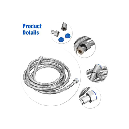 2m Flexible Shower Hose for Handheld Showerhead - Durable Plumbing Tube for Bathroom Use