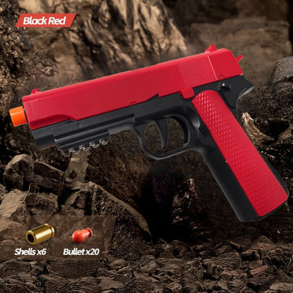 M1911 Toy Gun with Soft Bullets Safe Empty Hanging Launcher Fun Shooting Games Stress Relief Toy for Children Birthday Gift